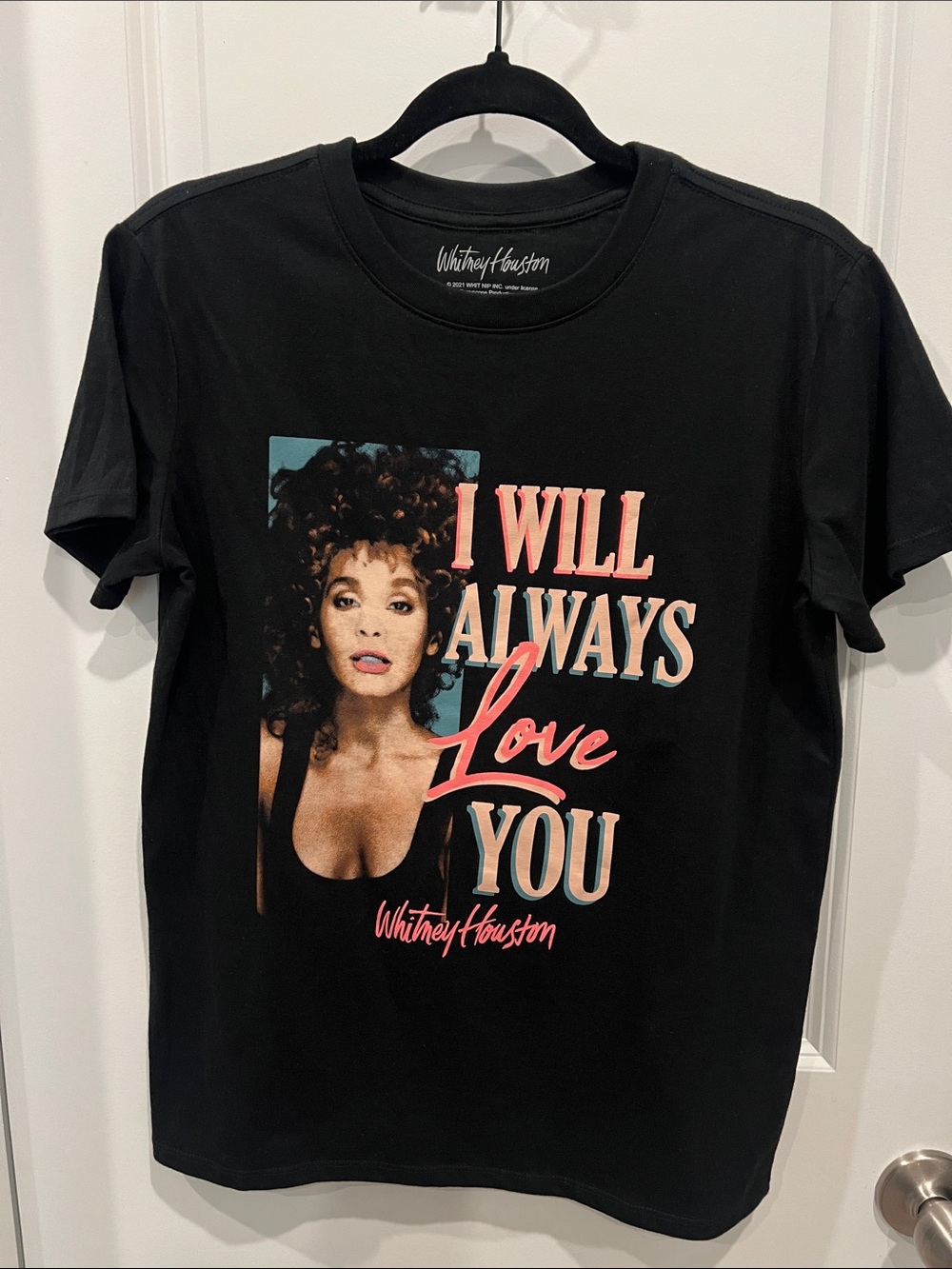 Whitney Houston Graphic Tee - Black I Will Always Love You